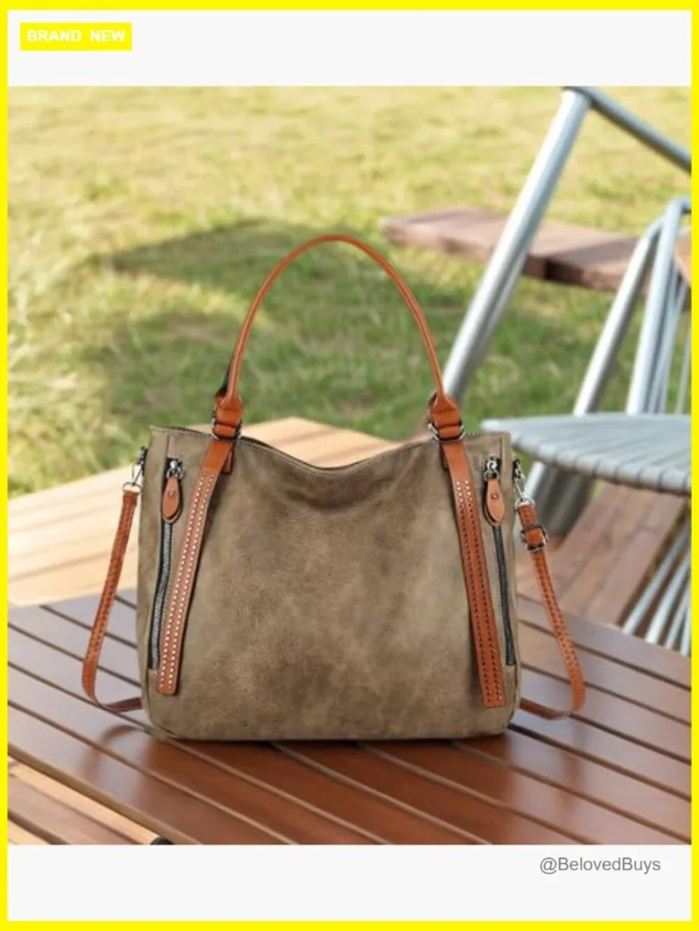 Large Vegan Leather Hobo Shoulder Bag Satchel Purse with Adjustable Strap